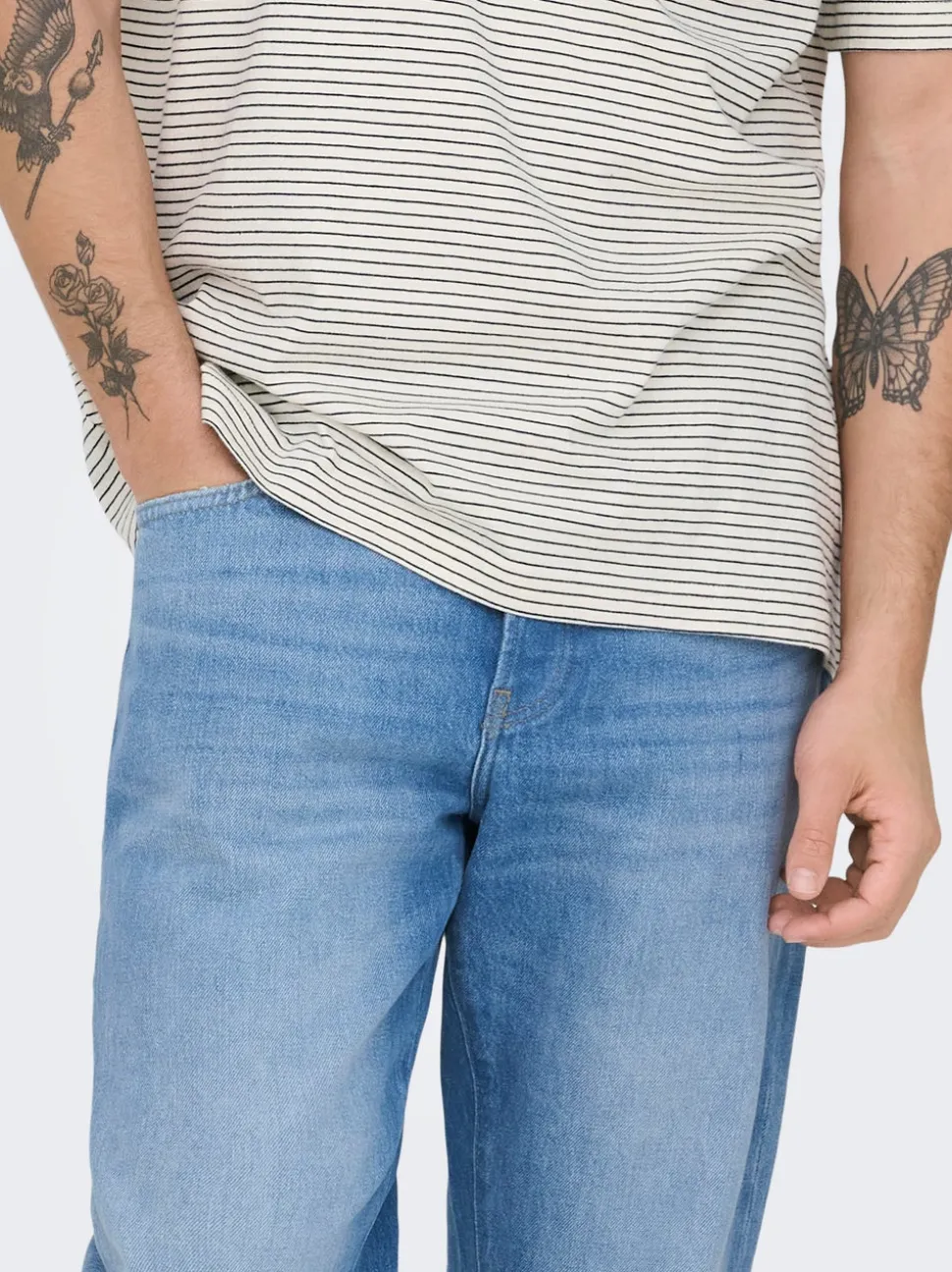 ONSEDGE Vita media Straight Fit Jeans