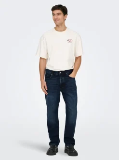 ONSEDGE Vita media Straight Fit Jeans