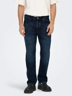 ONSEDGE Vita media Straight Fit Jeans