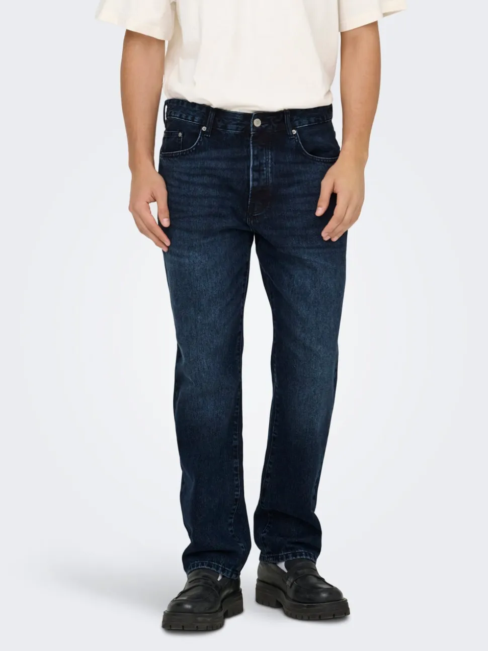 ONSEDGE Vita media Straight Fit Jeans