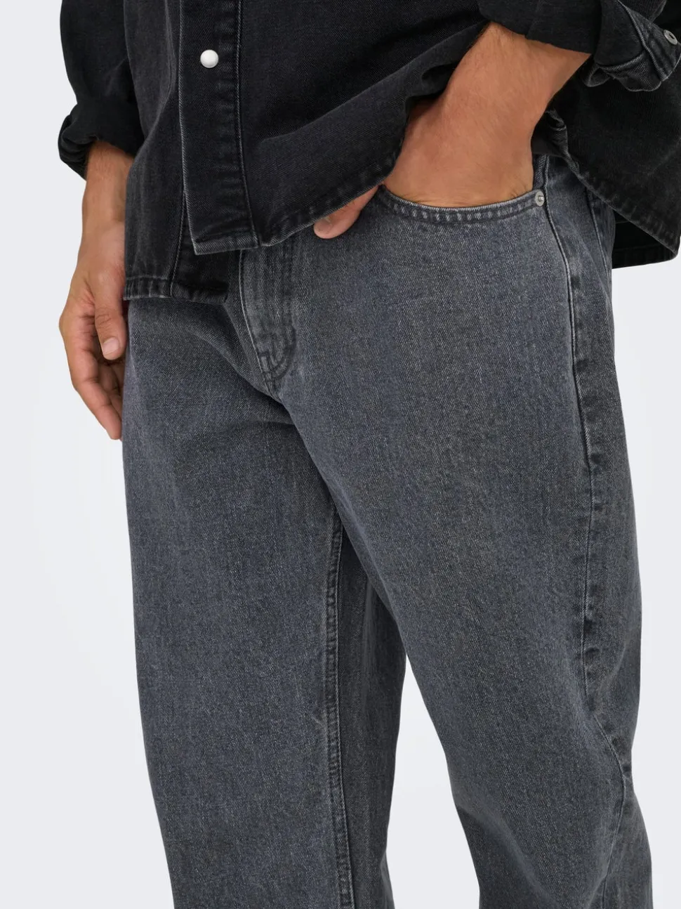 ONSEDGE Vita media Straight Fit Jeans
