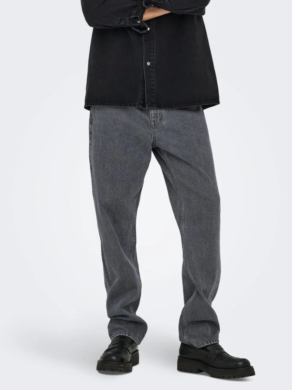 ONSEDGE Vita media Straight Fit Jeans