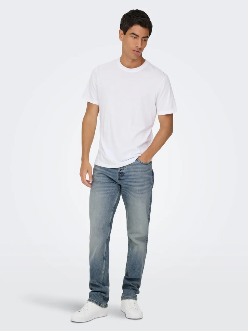 ONSEDGE Vita media Straight Fit Jeans