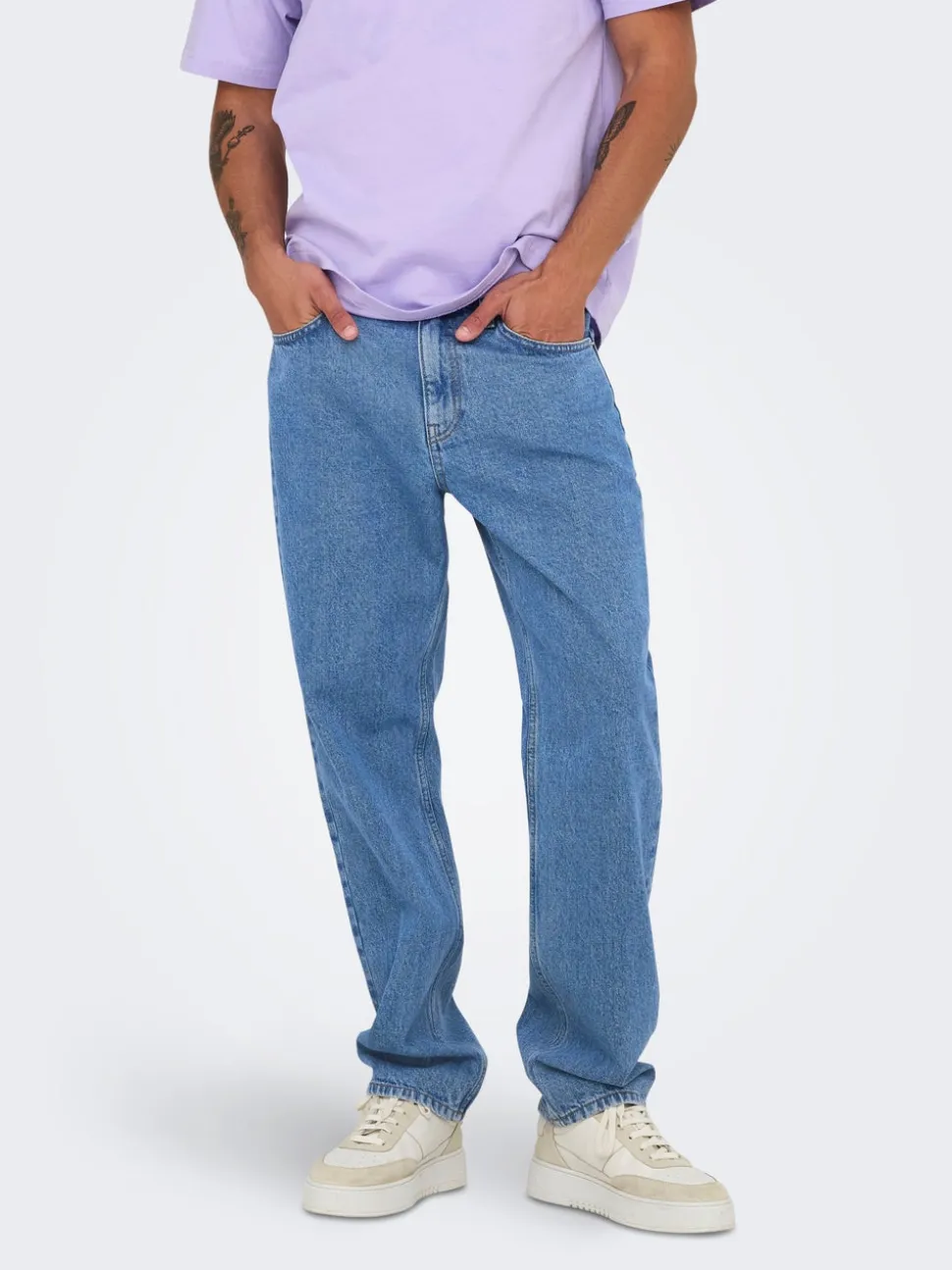 ONSEDGE Vita media Straight Fit Jeans