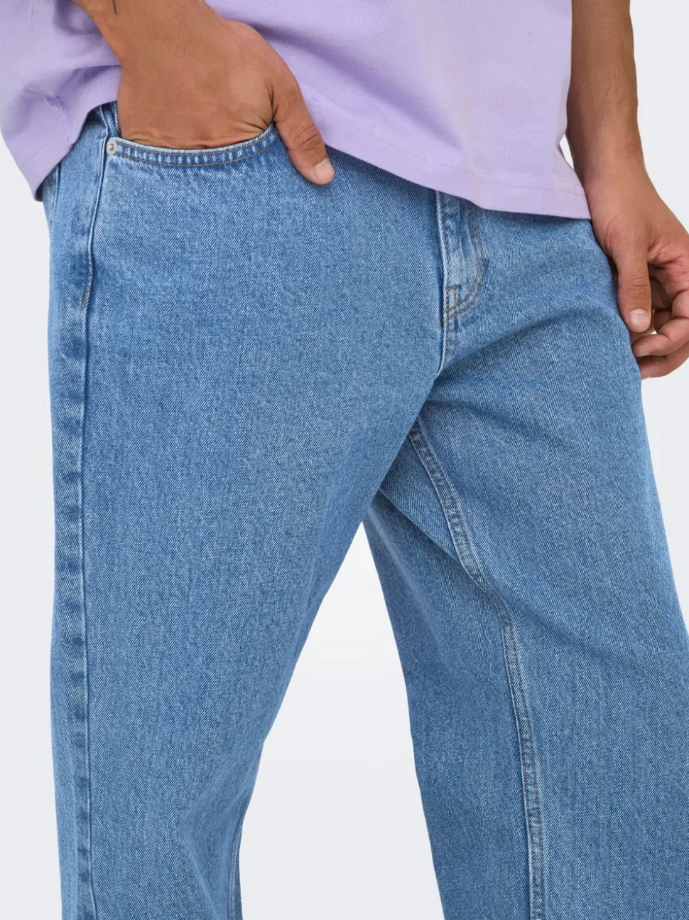 ONSEDGE Vita media Straight Fit Jeans
