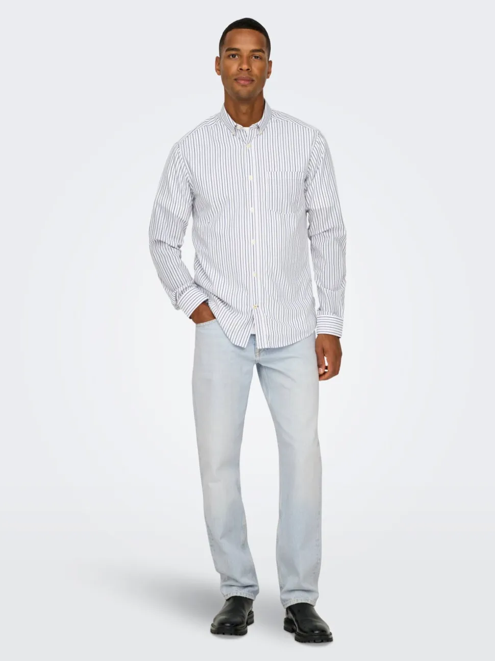 ONSEDGE Vita media Straight Fit Jeans