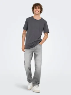 ONSEDGE Vita media Straight Fit Jeans