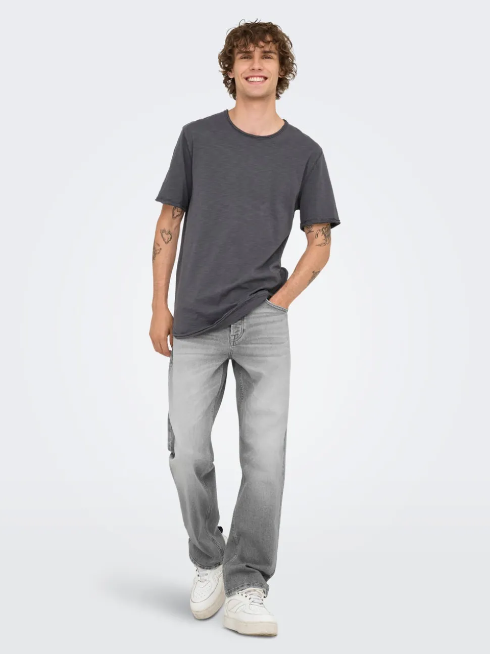 ONSEDGE Vita media Straight Fit Jeans