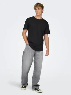 ONSFADE Vita media Loose Fit Strecth Jeans