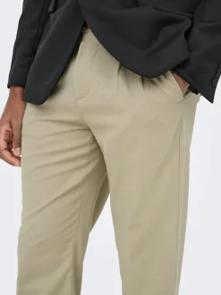 ONSLEO Tapered Fit - Cropped Lino Pantaloni chino