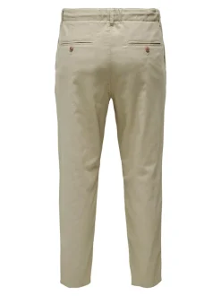 ONSLEO Tapered Fit - Cropped Lino Pantaloni chino