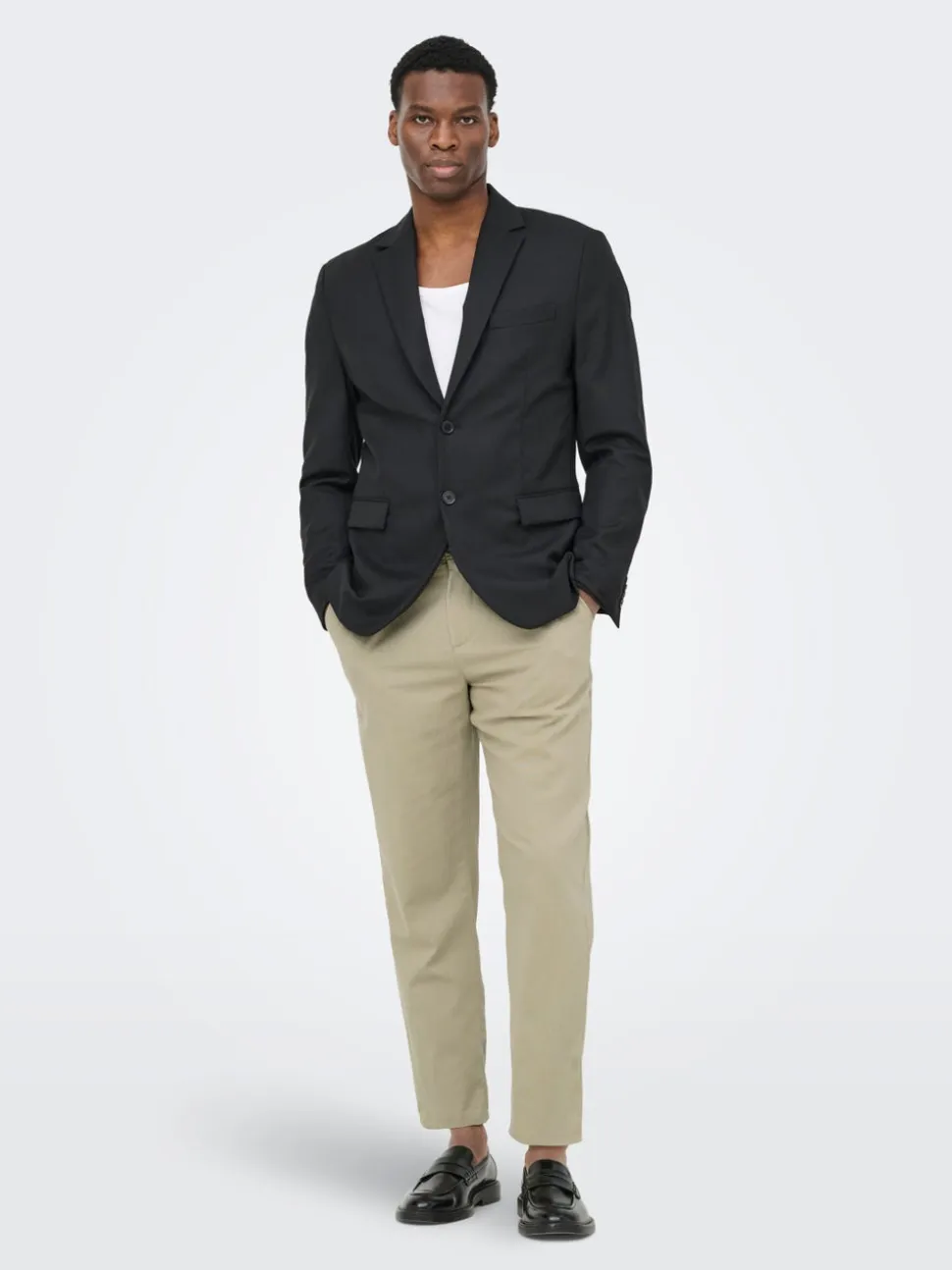 ONSLEO Tapered Fit - Cropped Lino Pantaloni chino