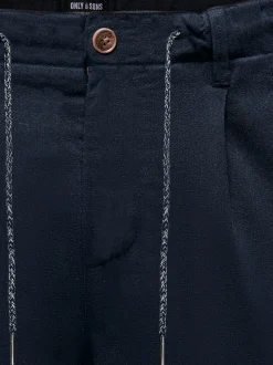 ONSLEO Tapered Fit - Cropped Lino Pantaloni chino