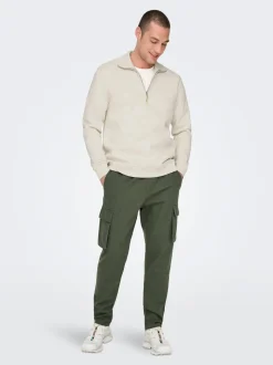 ONSLINUS Tapered Fit Lino Pantaloni cargo