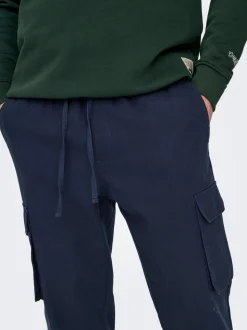 ONSLINUS Tapered Fit Lino Pantaloni cargo