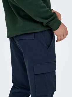 ONSLINUS Tapered Fit Lino Pantaloni cargo