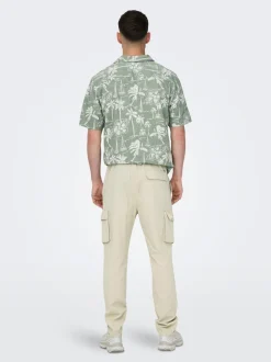ONSLINUS Tapered Fit Lino Pantaloni cargo