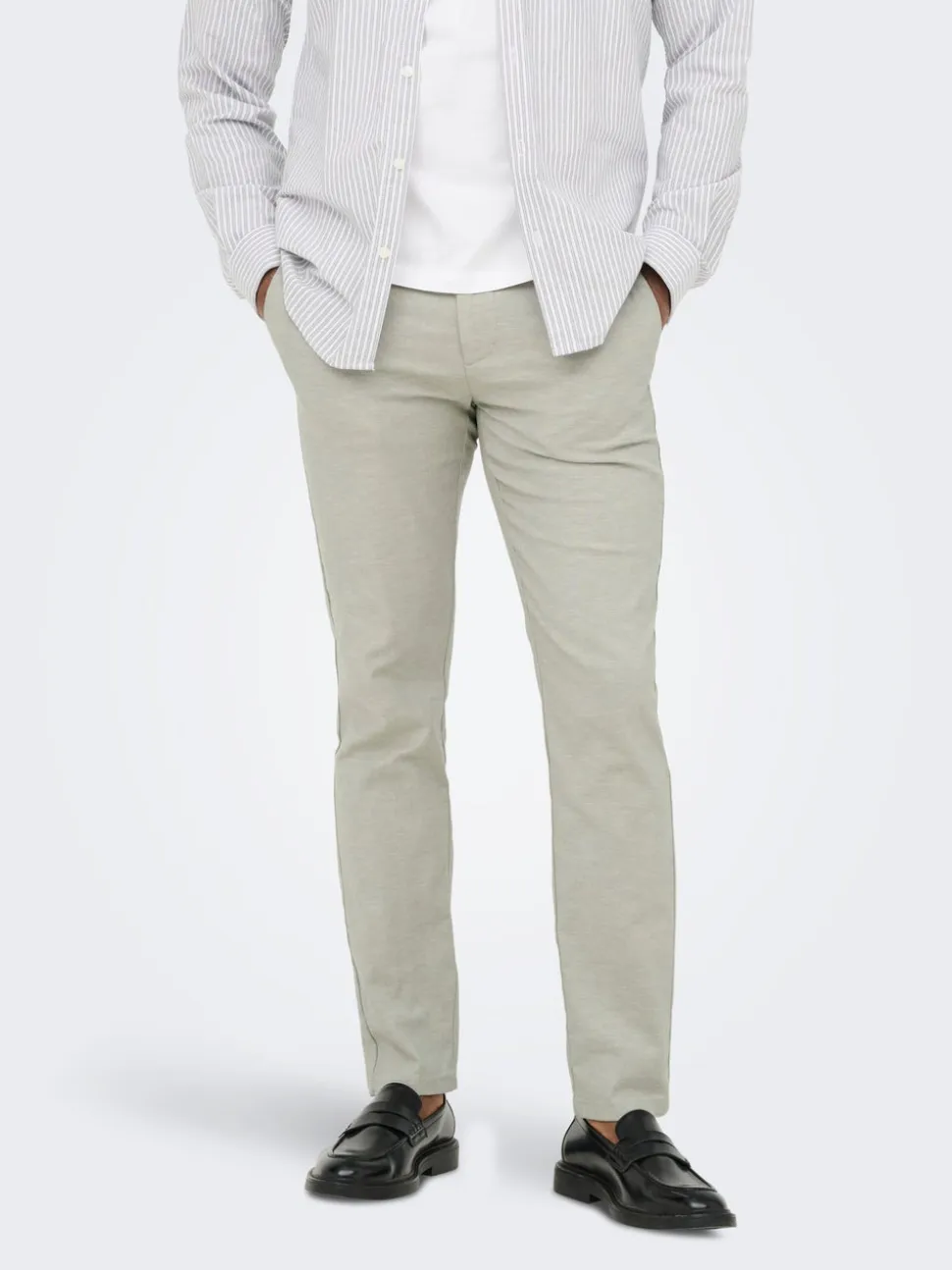 ONSMARK Tapered Fit Lino Pantaloni chino