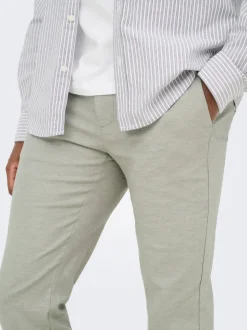 ONSMARK Tapered Fit Lino Pantaloni chino