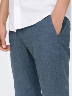 ONSMARK Tapered Fit Lino Pantaloni chino