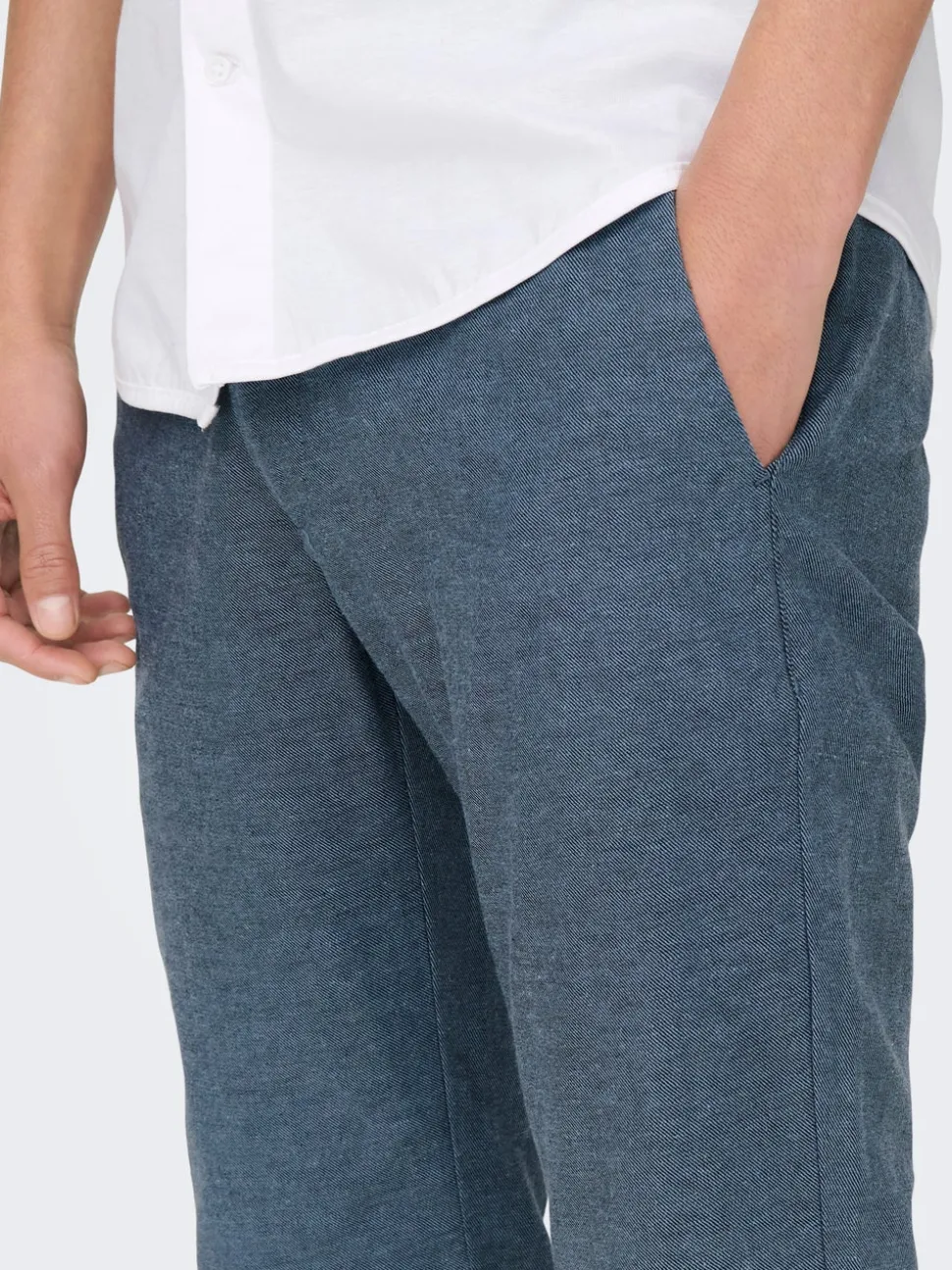 ONSMARK Tapered Fit Lino Pantaloni chino