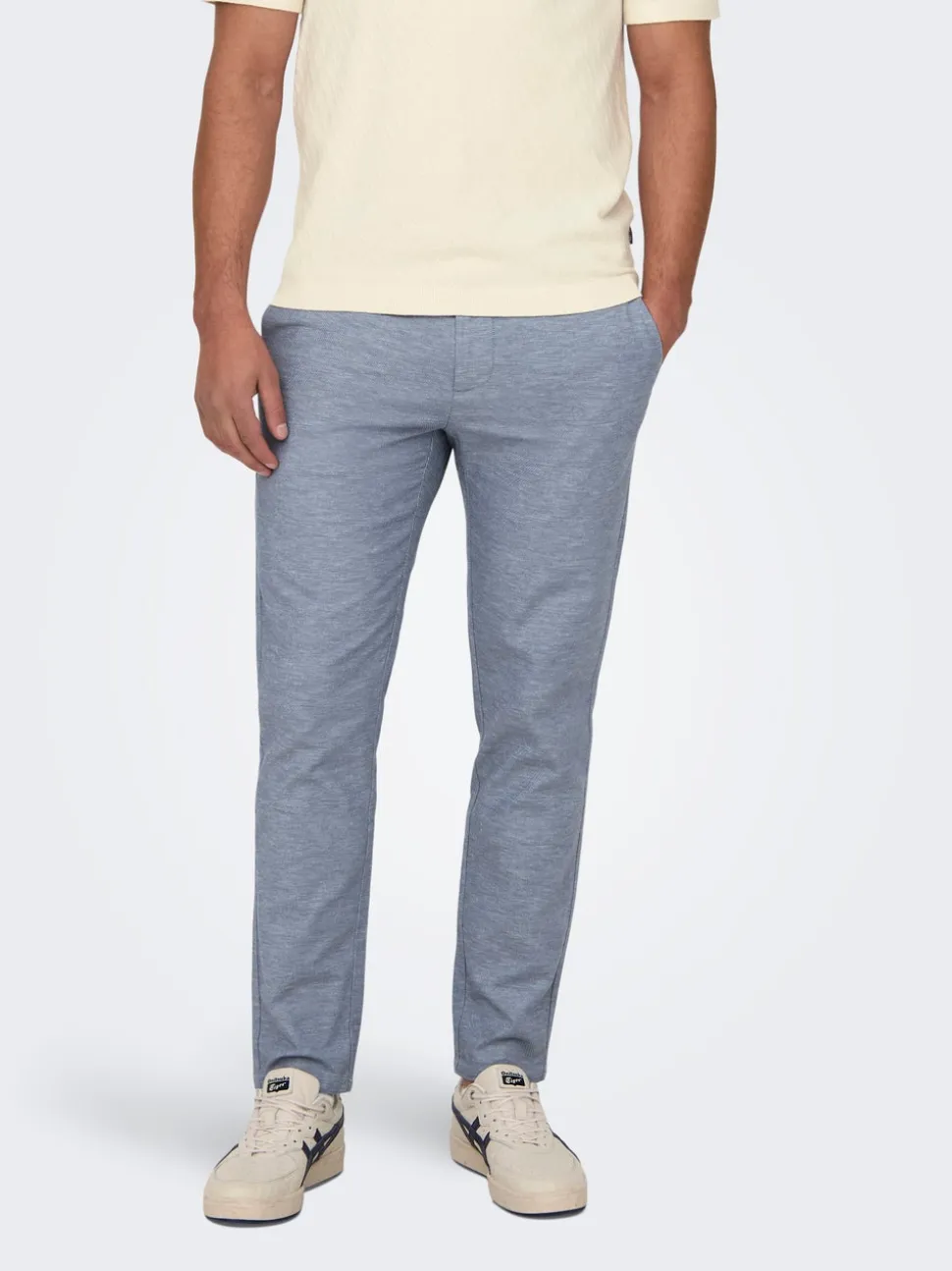 ONSMARK Tapered Fit Lino Pantaloni chino