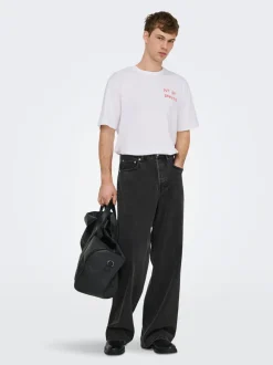 ONSREMI Vita media Barrel fit Jeans