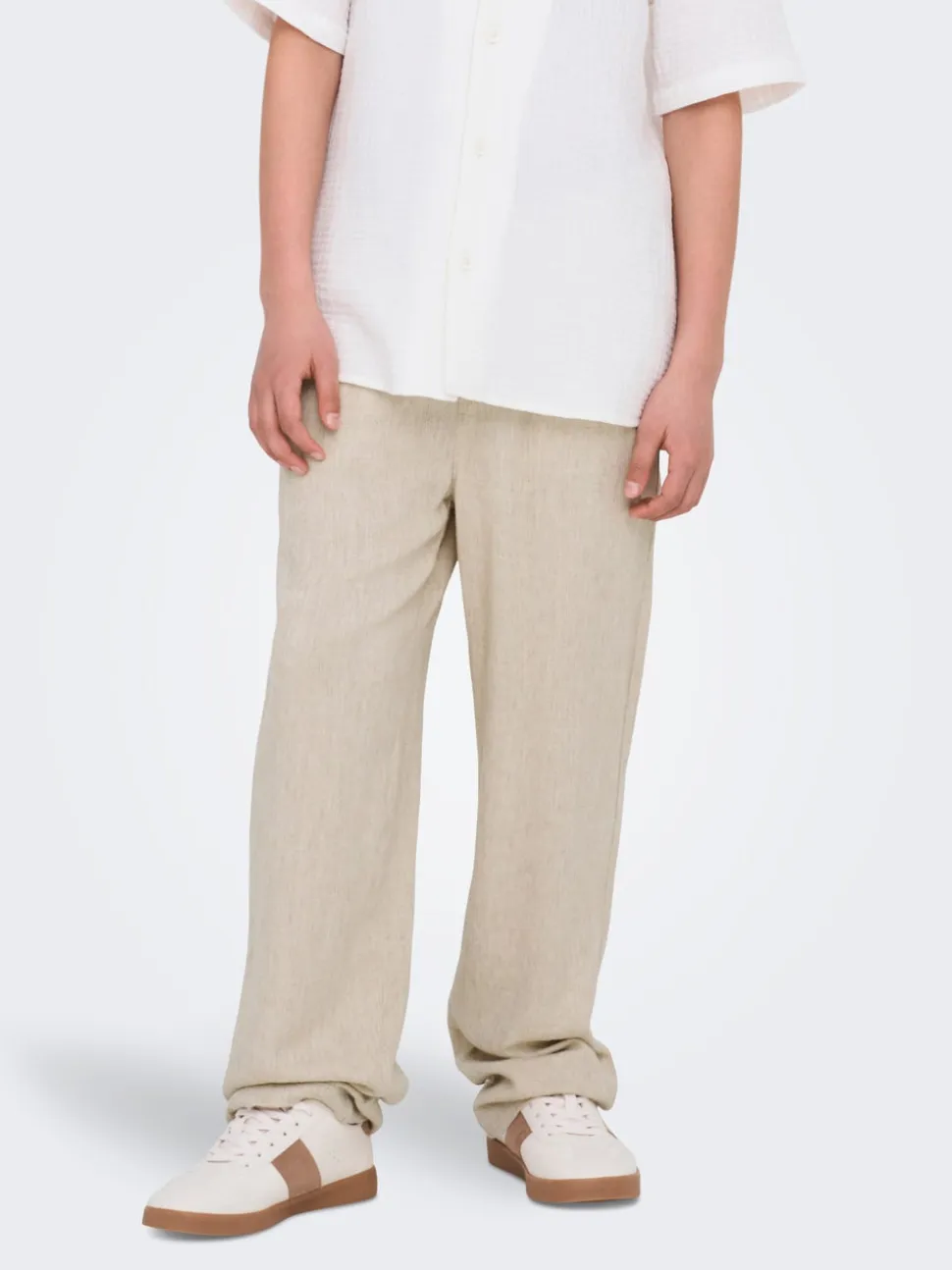OSJSINUS Loose Fit Lino Pantaloni